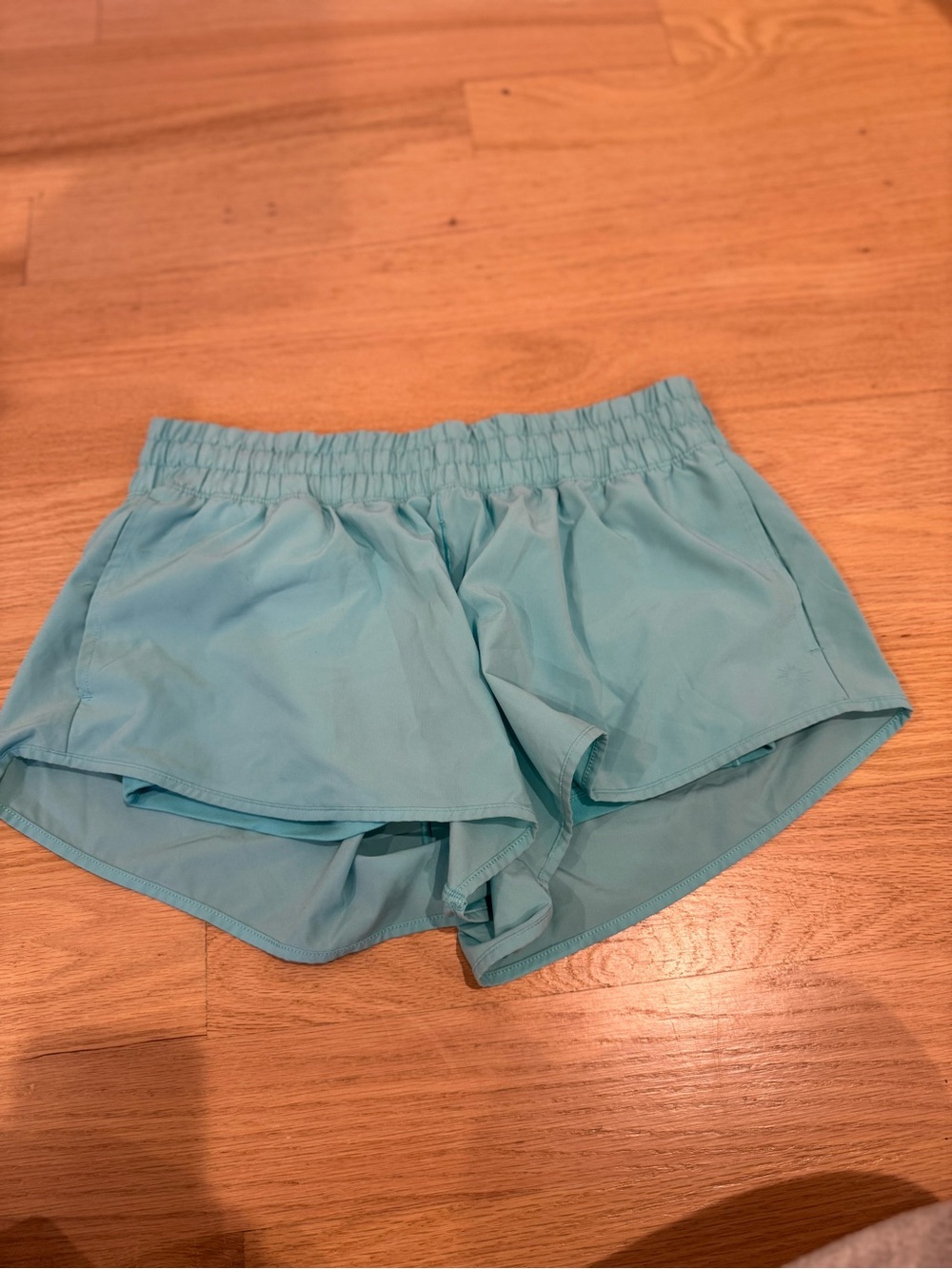 aerie Aqua Blue Layered Athletic Shorts